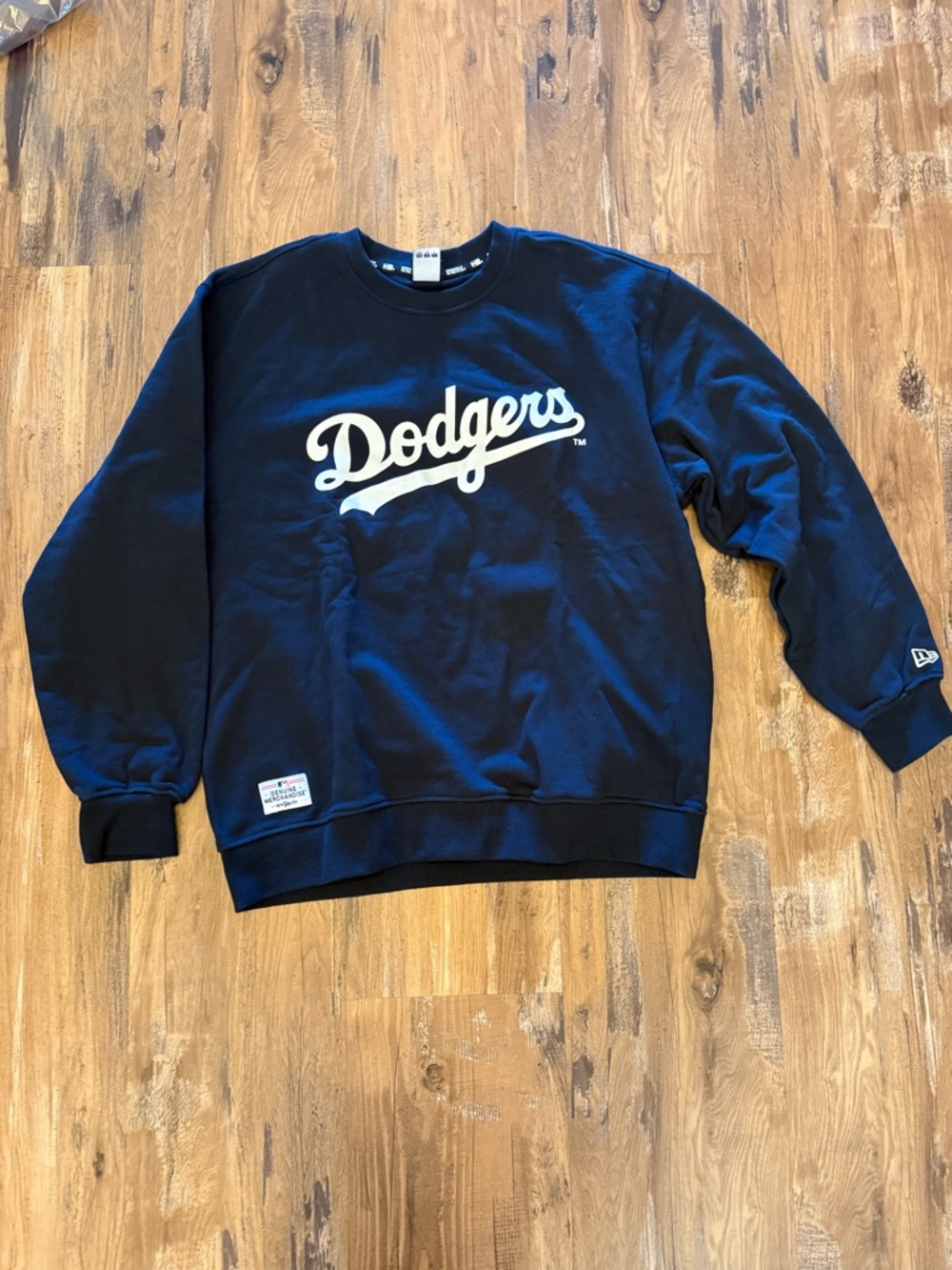 New Era Dodgers Navy Blue Crewneck Sweatshirt
